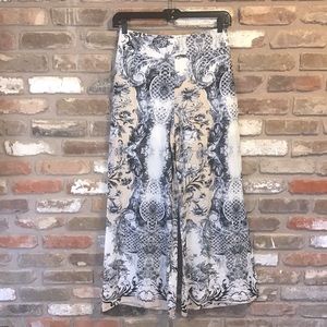 KATE & MALLORY Women’s Multicolored Wide Leg Gaucho Pants M NEW